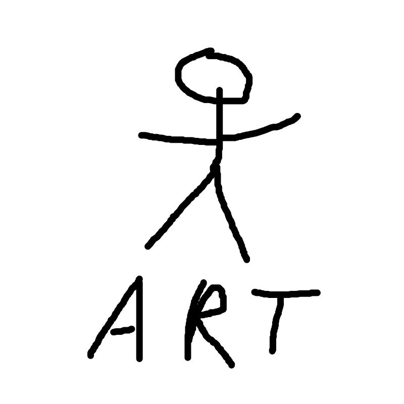 Art Geschenk Strichmännchen Kunst