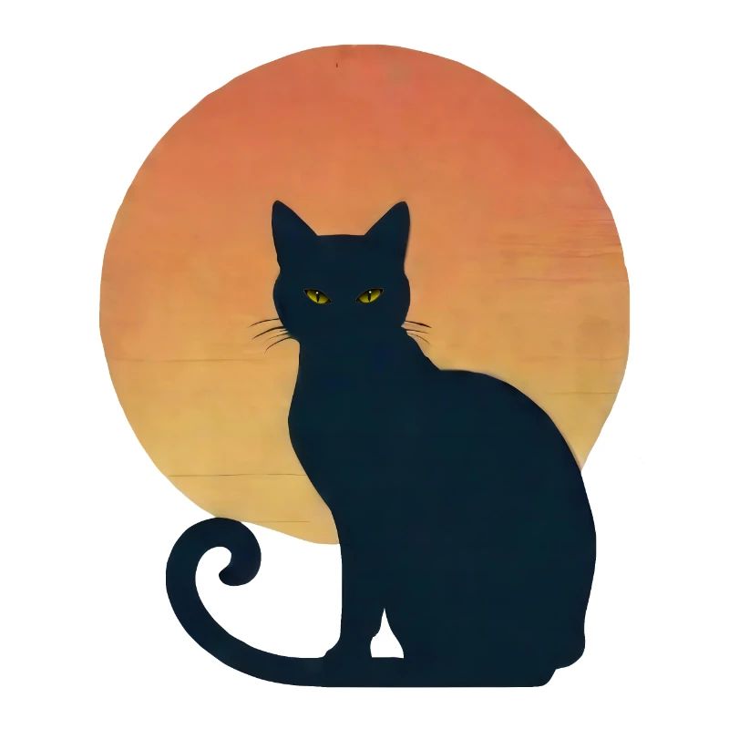 Cat shadow in sunset