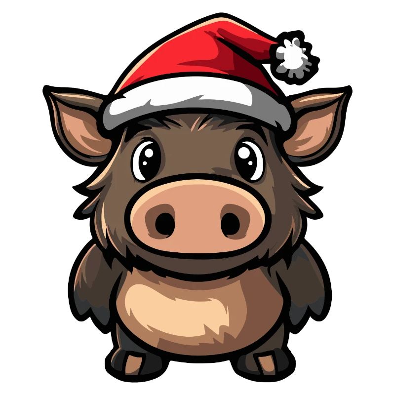 Cochon Noël Mignon Sanglier