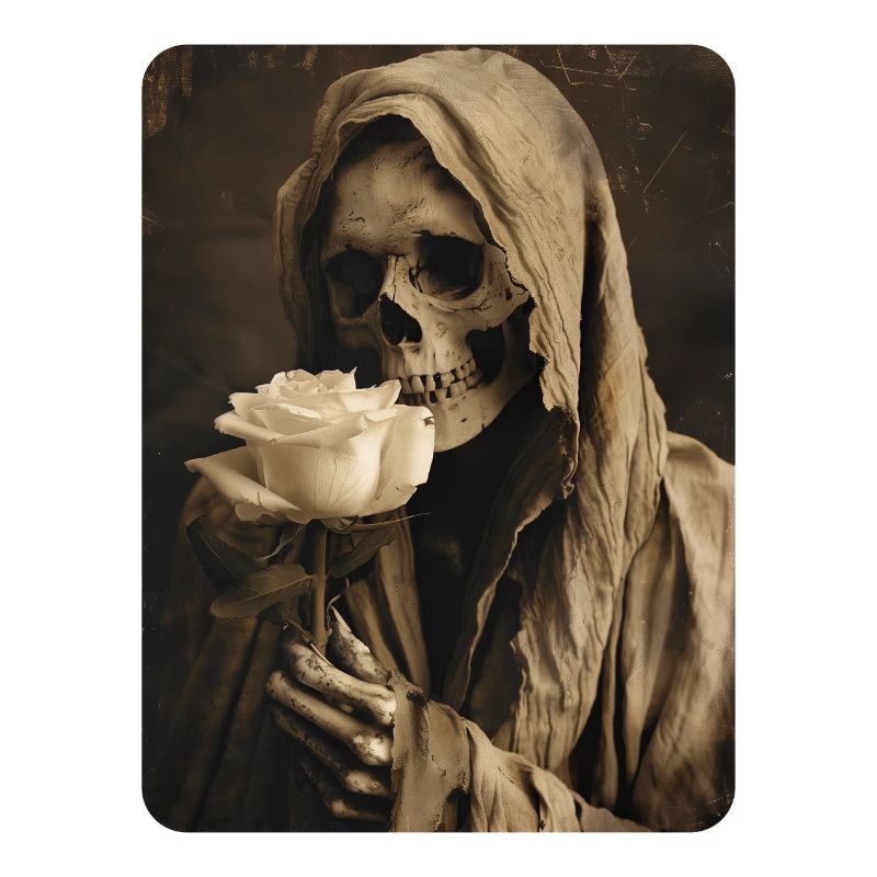 Death with a white rose