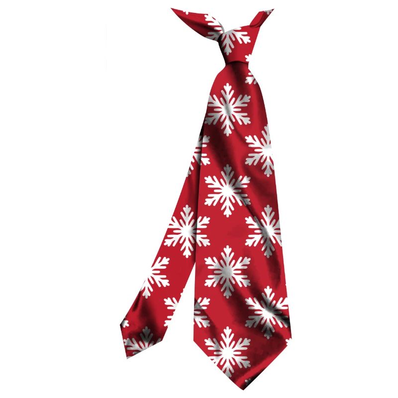 Christmas Necktie Snowflake Pattern T-Shirt