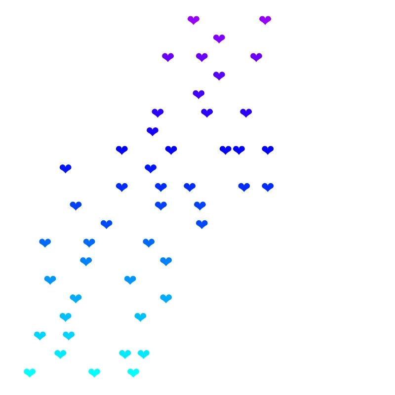 Colorful Hearts Blue Gift Idea