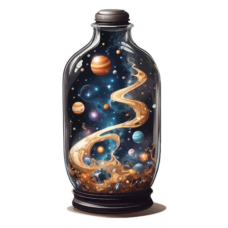 Outer Space in Bottle Boho Aesthetic Streetwear