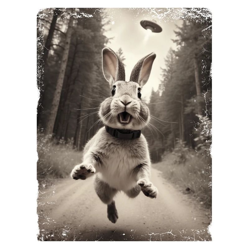 Funny Bunny Selfie Alien Spaceship