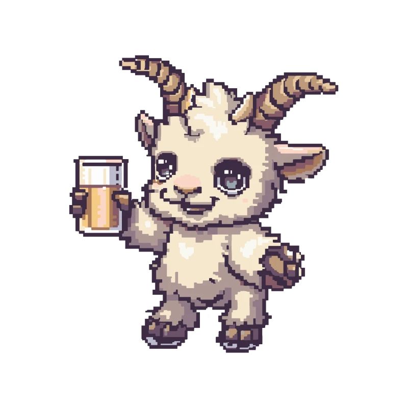 Bergziege Bier Pixel