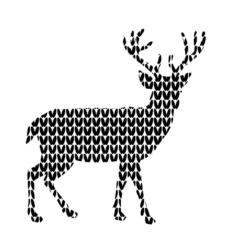 Rentier Strick Optik Weihnachtspullover Tracht