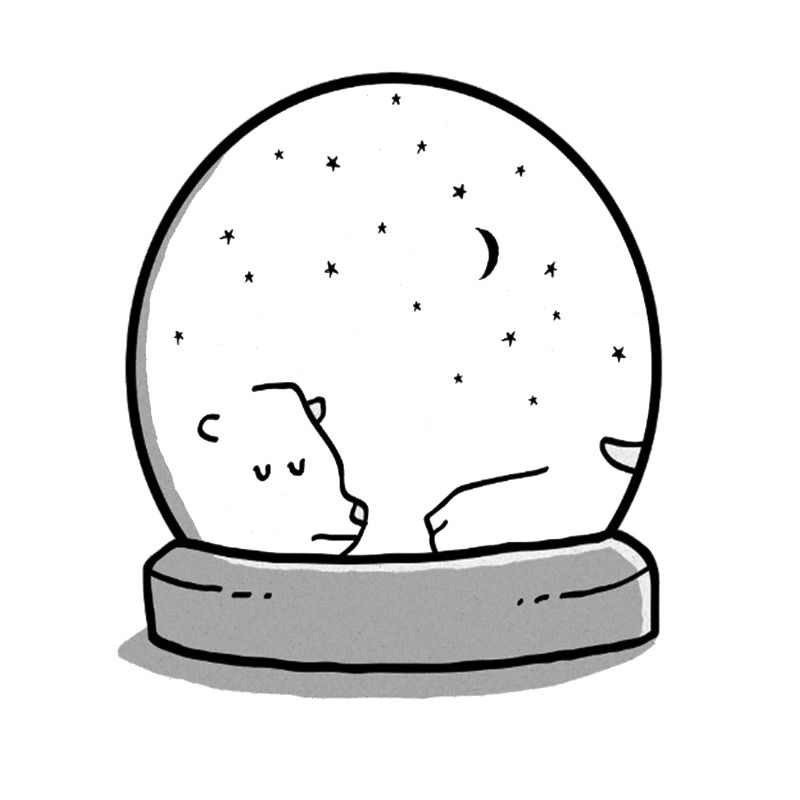 Sleeping polar bear