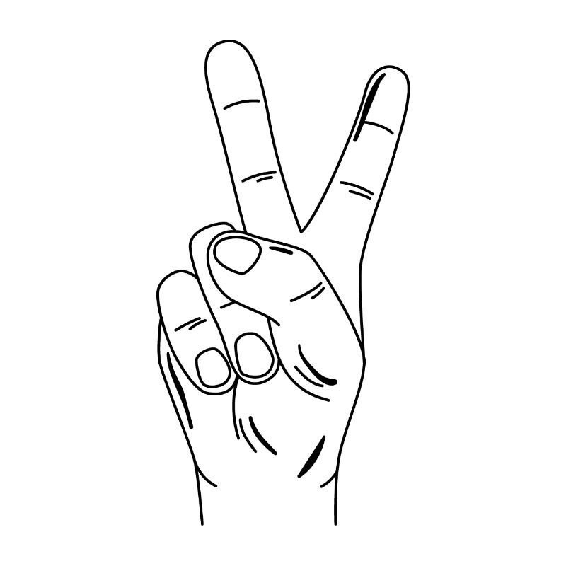 Peace Zeichen Peacefinger Finger Geschenk Zeichen