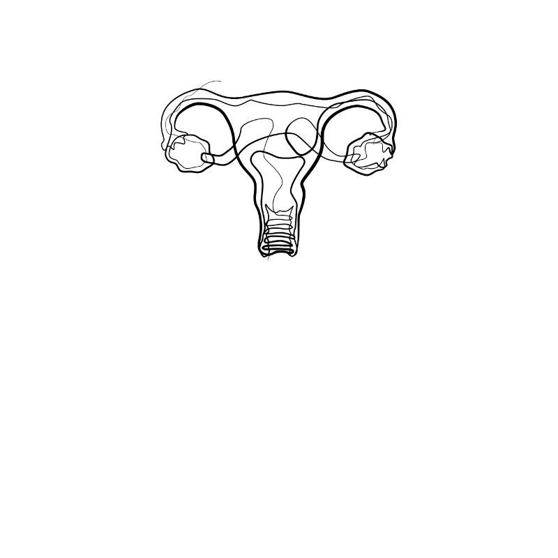 Gebärmutter - one line drawing