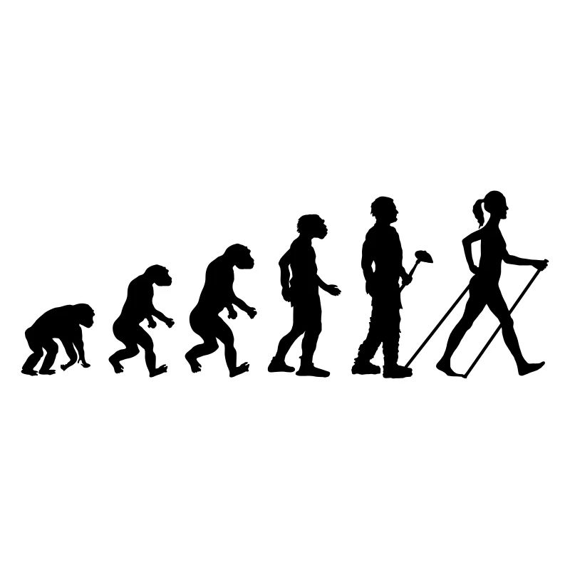 Evolutionstheorie Nordic Walking Woman