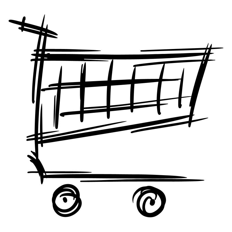 Empty Shopping Cart, Drawing, Shopping Symbol