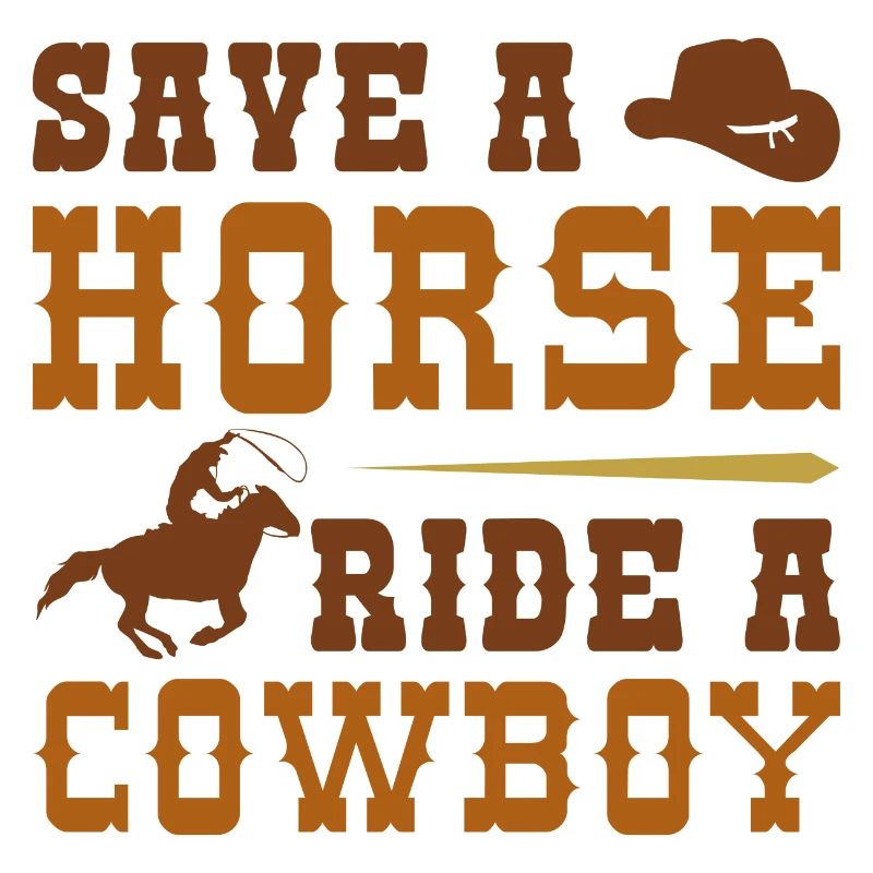 Rette einen Pferderitt auf einem Cowboy