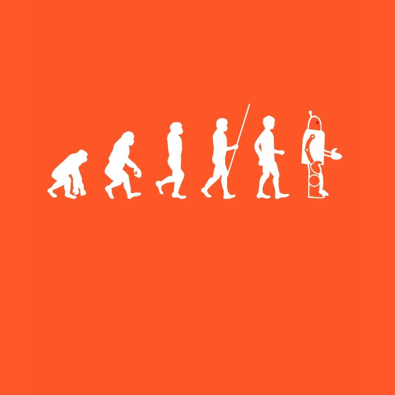 Evolution - Roboter - Weiß