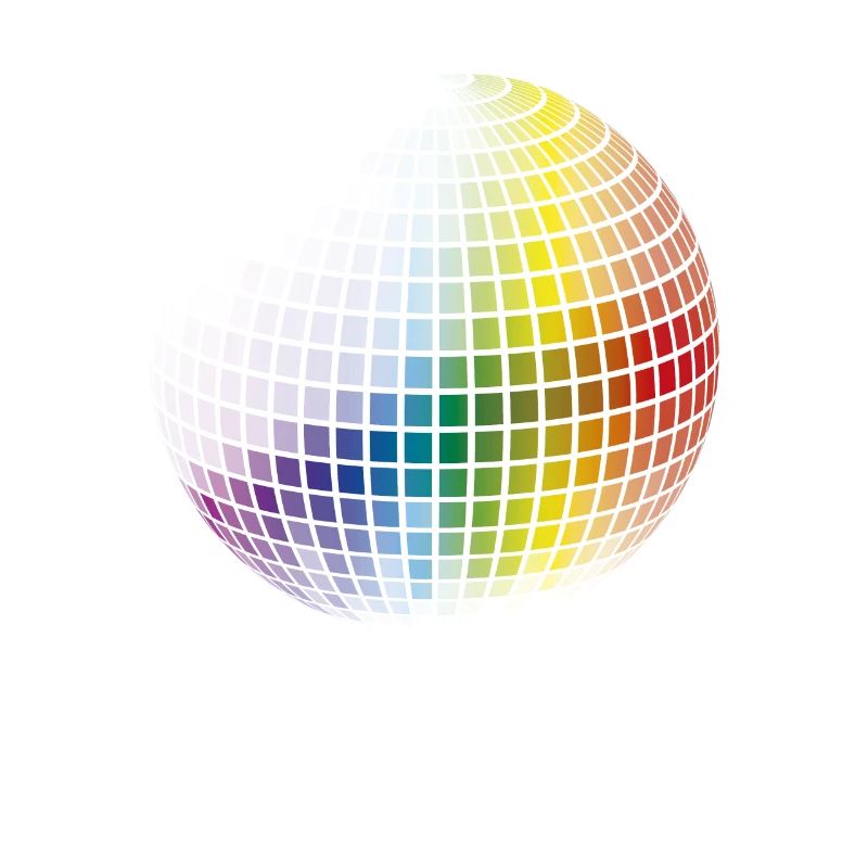 Boule disco arc-en-ciel
