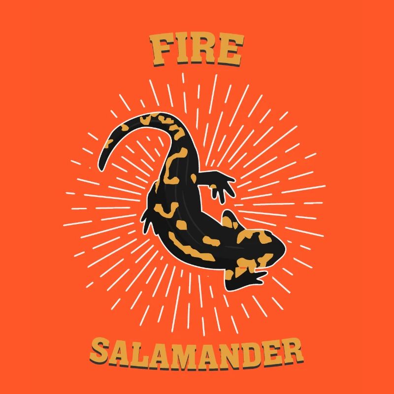 Feuersalamander Salamander Eidechse Echse Geschenk