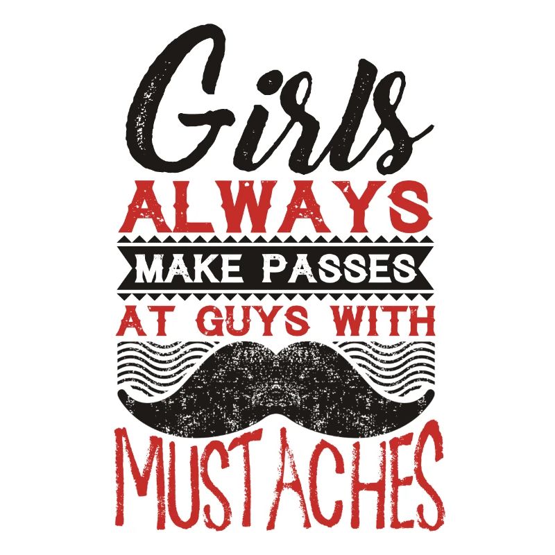 Schnurrbart Bart Spruch