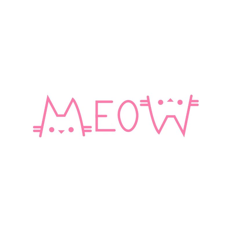 Conception de chat "MEOW"