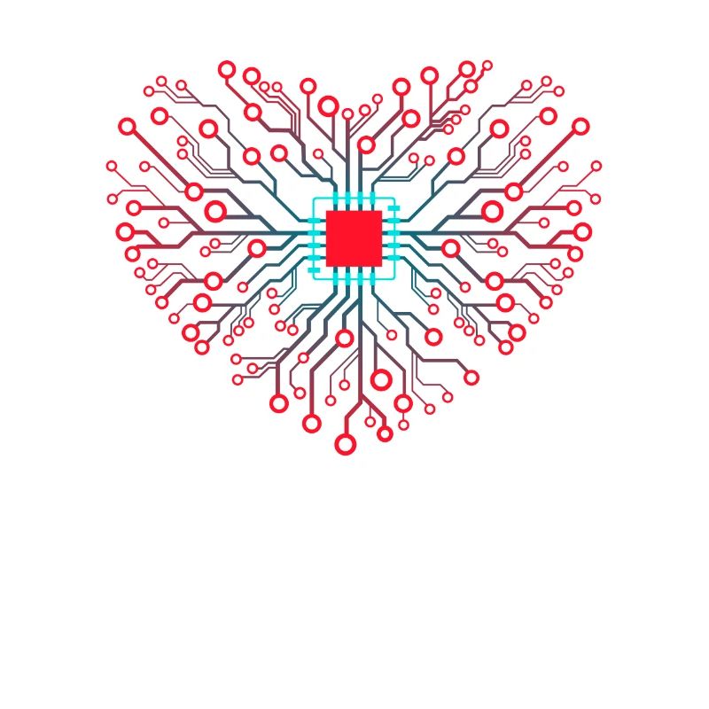 Coeur de technologie processeur informatique de la vie nerd
