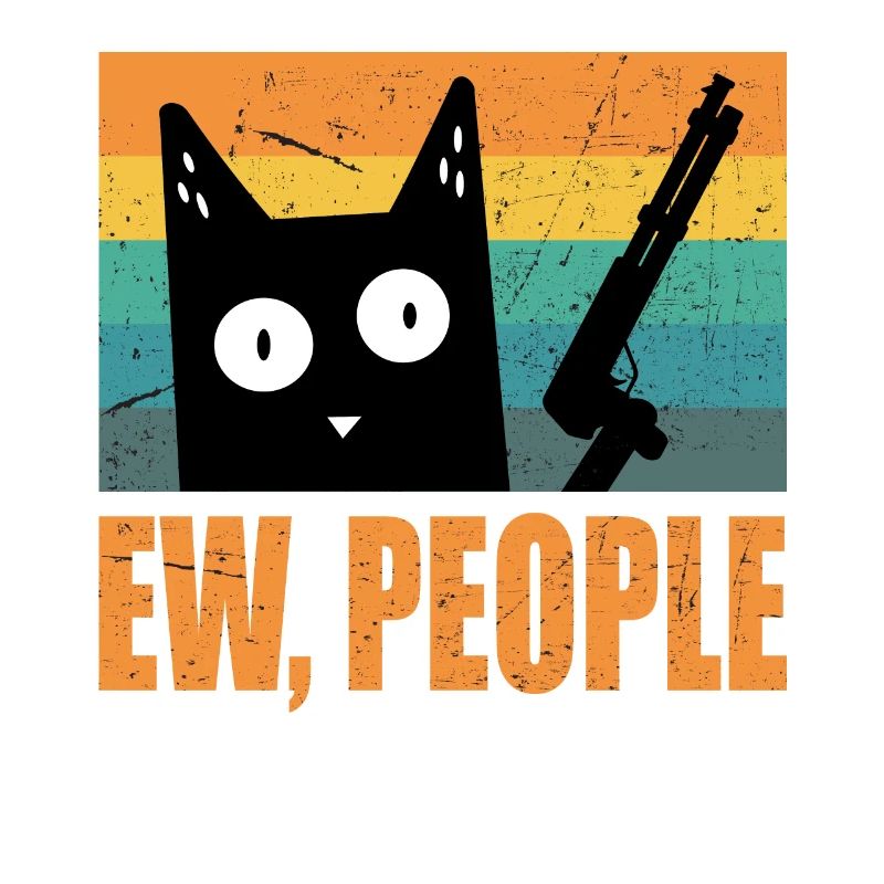 ew people funny cat