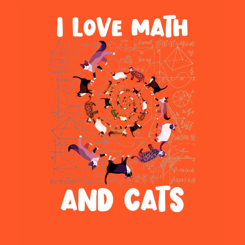 Math Kitty Cat I Love Math And Cats Mathematics