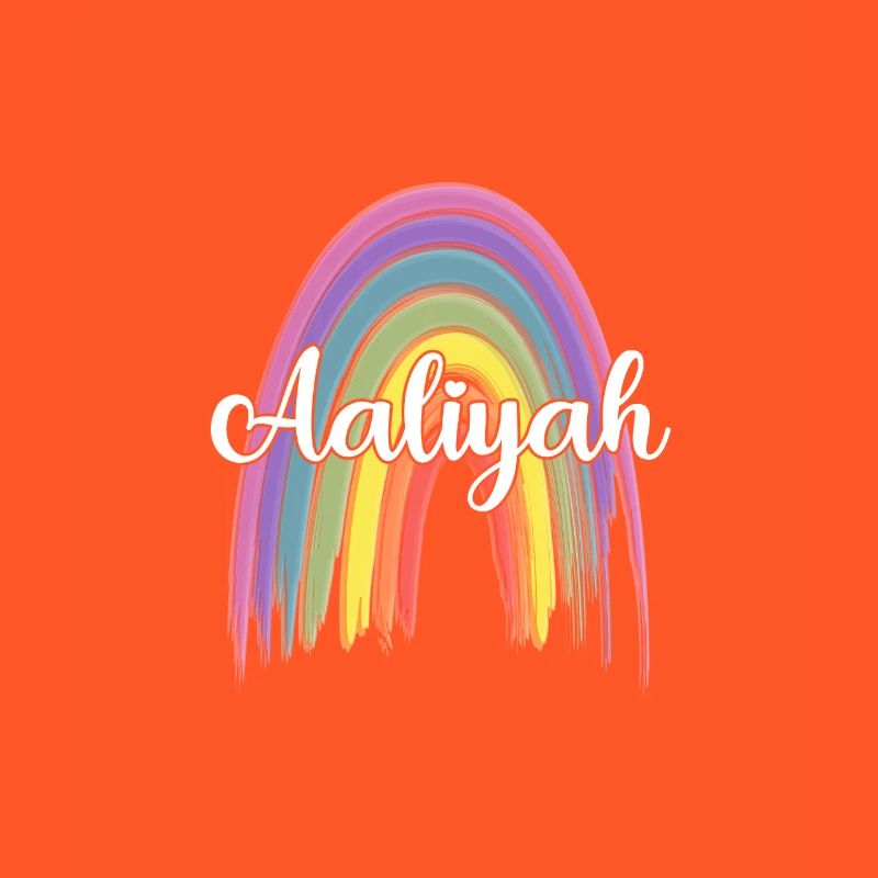 AALIYAH Rainbow Cursive