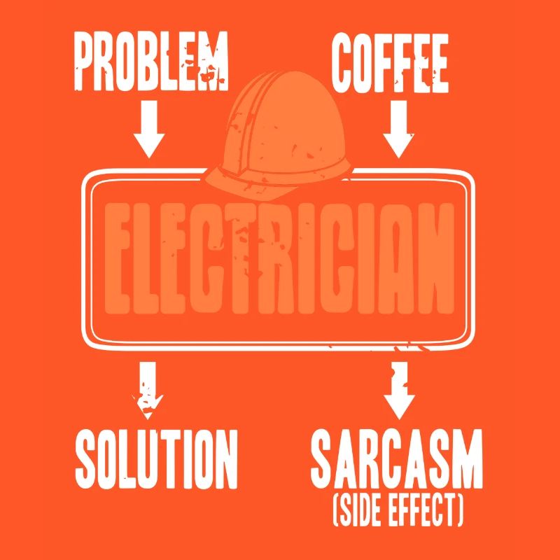 Problem Solution Coffee Sarcasm Funny Electrician