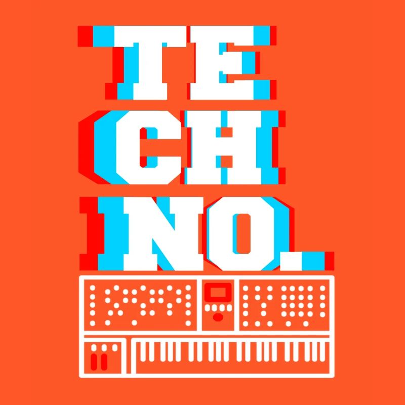 TECHNO. Awesome Retro DJ Techno Lover Designs