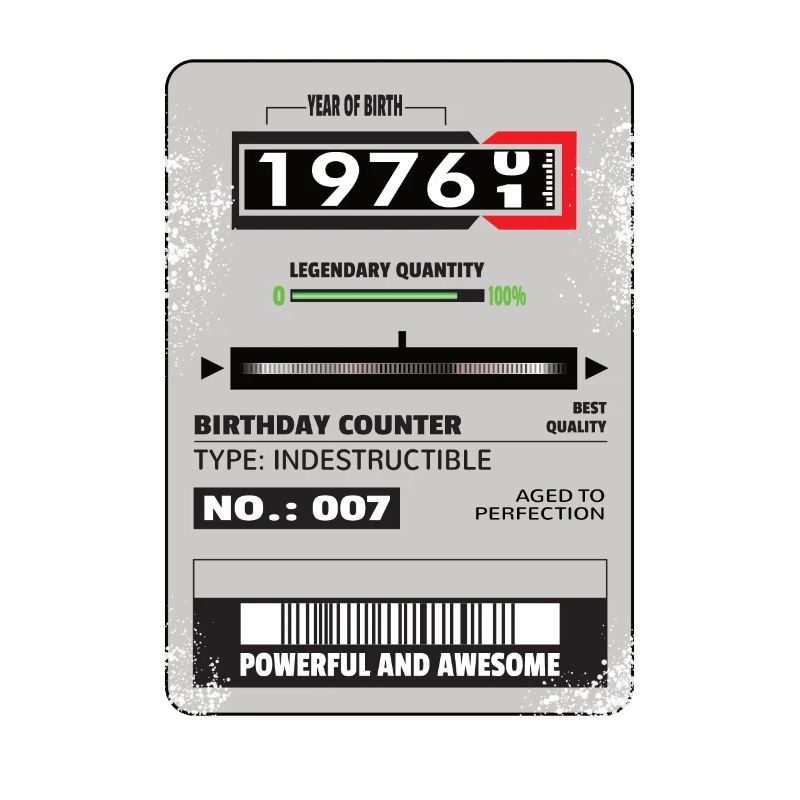 Three-phase meter birthday 1976 gift