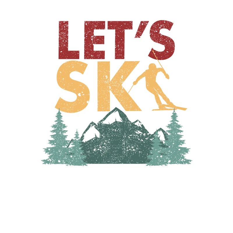 Funny Performance Sport Winter Mountain Skiing Let's