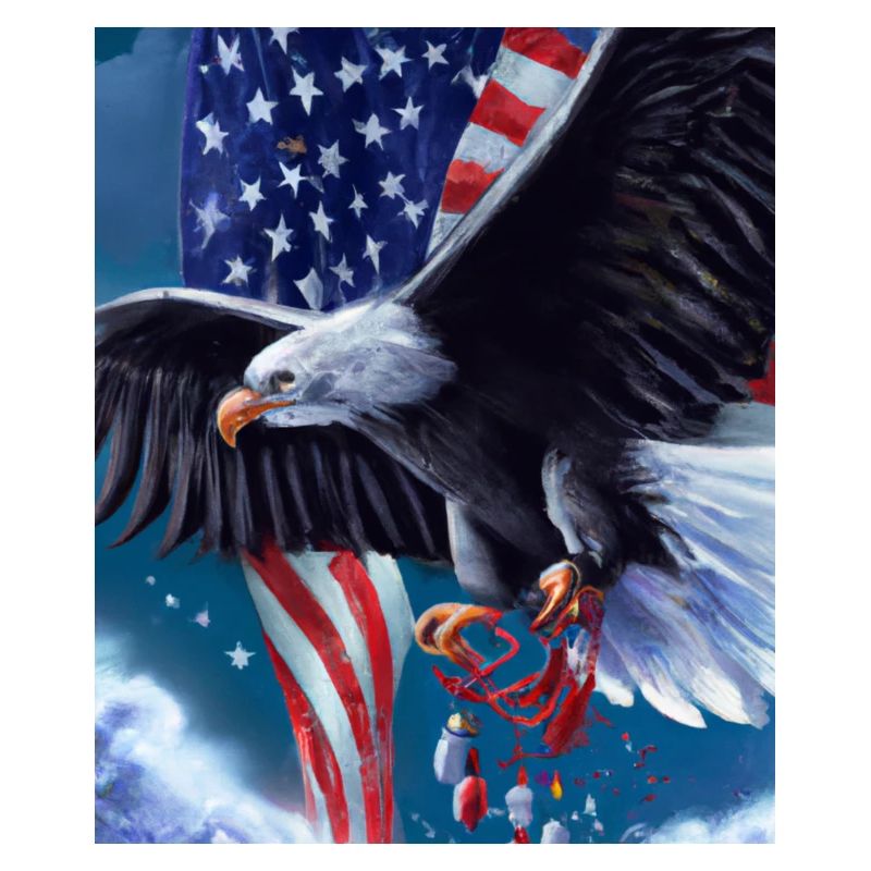 Pygargue à queue blanche de Noël américain avec