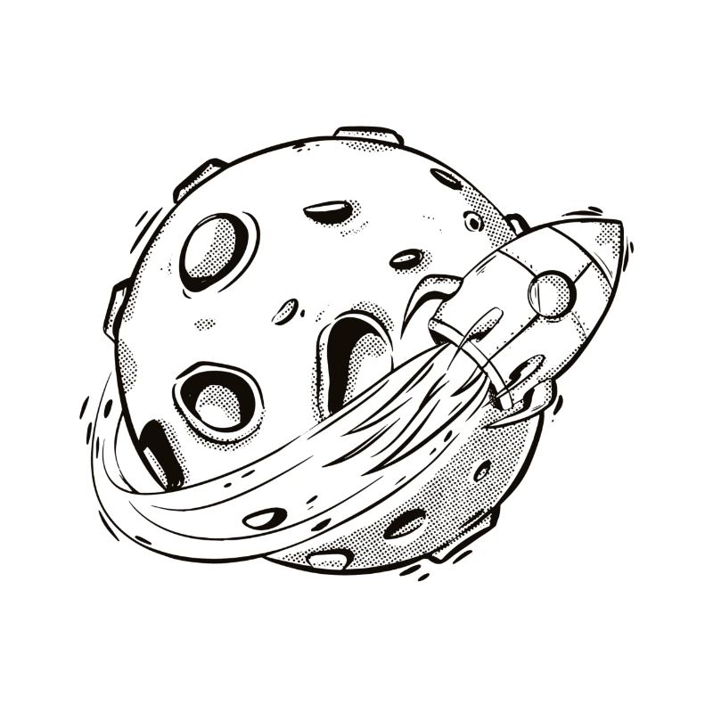 To The Moon & Back Retro Outer Space Designs