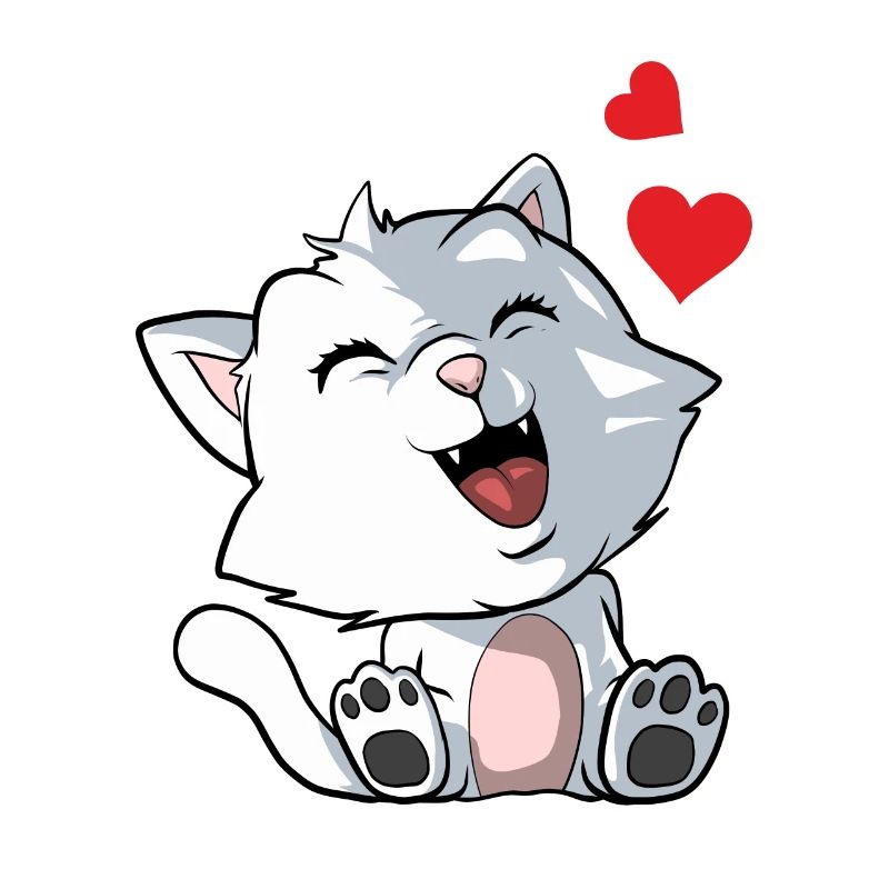 Chaton - chat mignon avec des cœurs