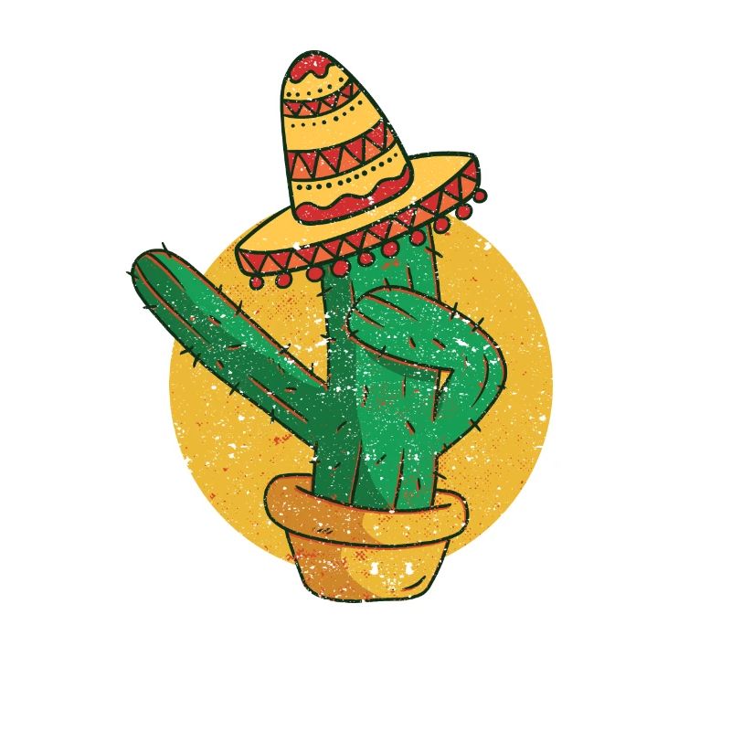 Dab Cactus Mexique Cinco de Mayo Mexicain