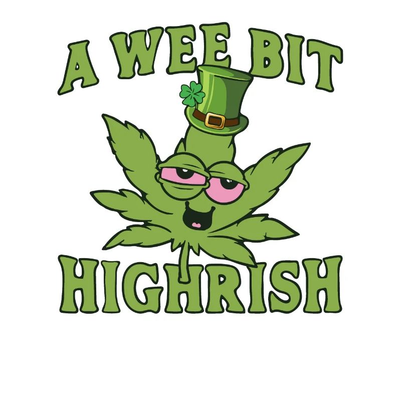 Ein kleines bisschen Highrish Cannabisblatt