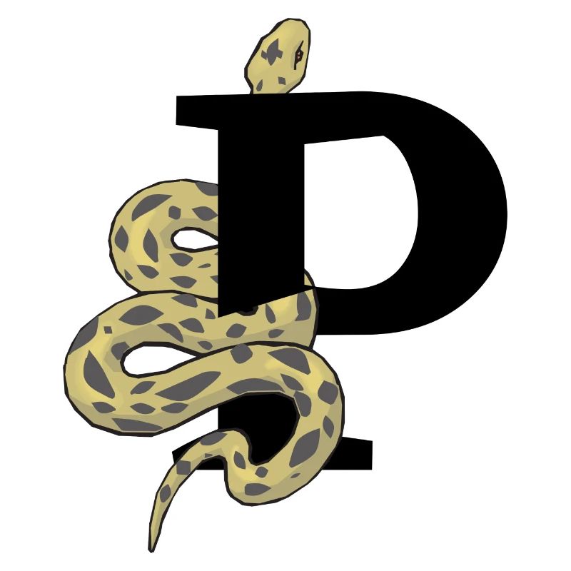 Buchstabe p Schlange