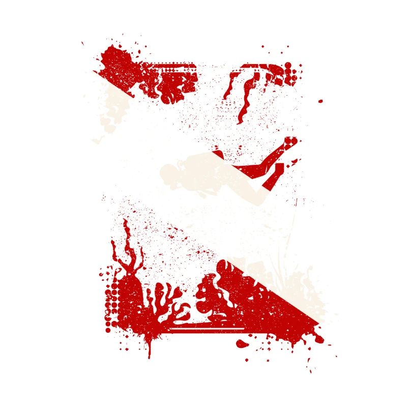 Scuba Dive Flag Deep Diving Divemaster Instructor