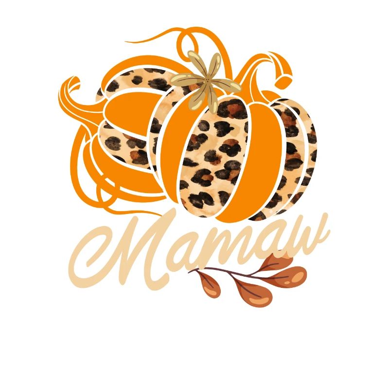 Mamaw Boho Leopard Citrouilles Feuilles d’automne Automne