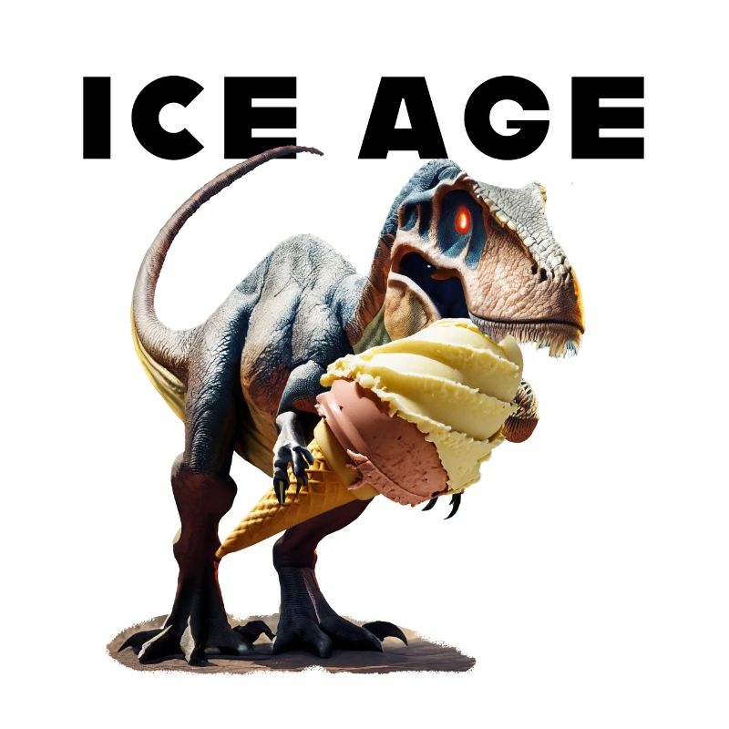Eiszeit mit Dinosaurier