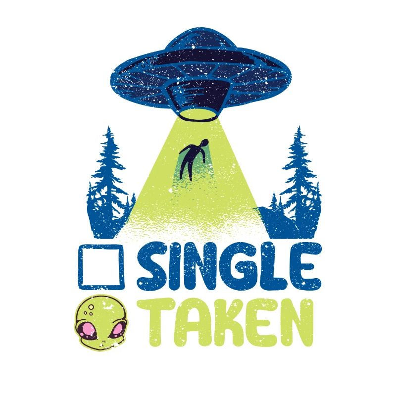 Single oder genommen Lustig Alien UFO Valentinstag