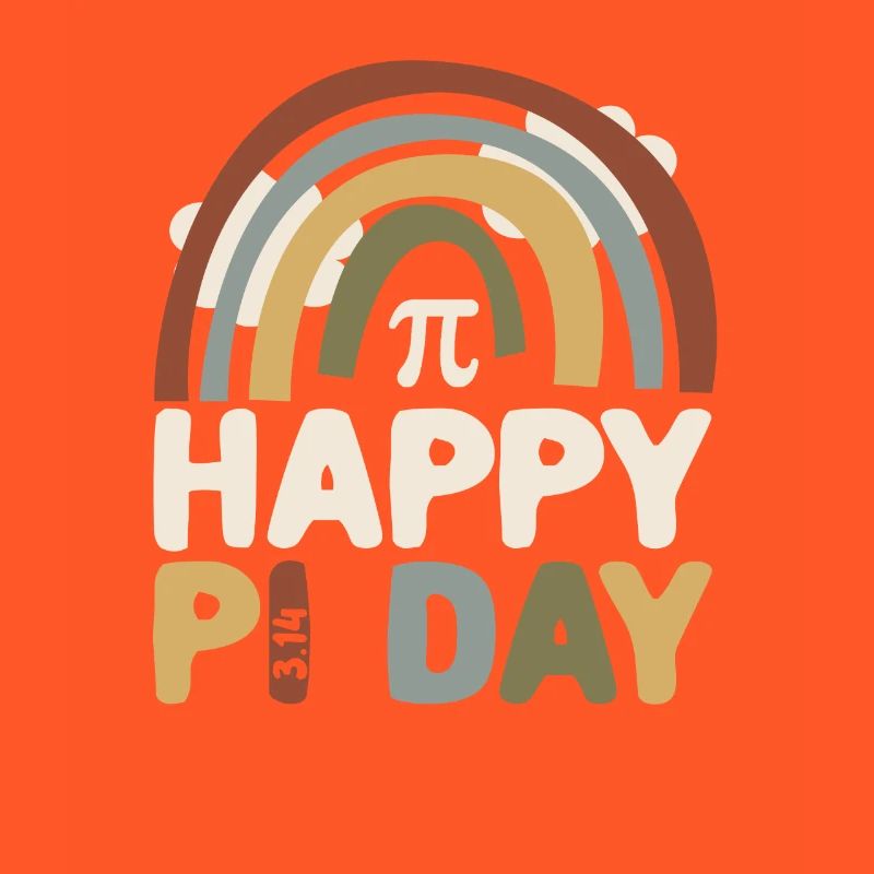 BOHO arc-en-ciel Happy Pi Day 3.14 Math Geek Enseigner