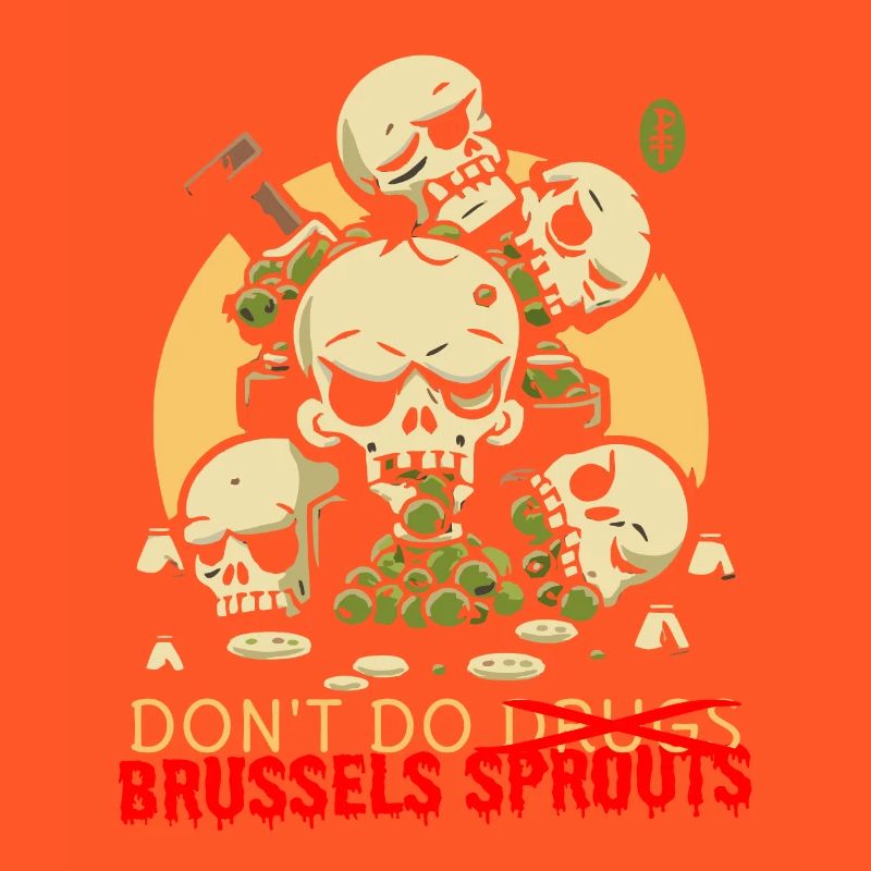 Disgusting Vegetable Skulls: Avoid Brussels Sprouts
