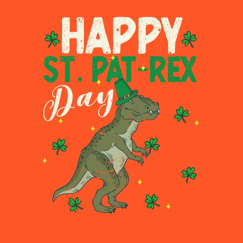 Glücklich St.Pat-Rex Tag Saint Patrick Dinosaurier