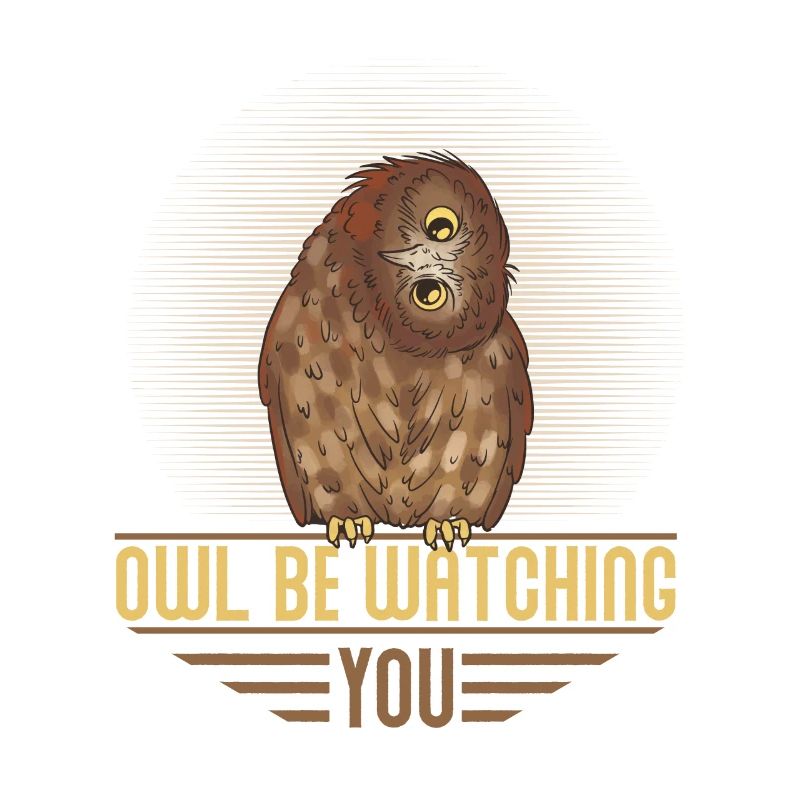 Chouette qui vous regarde. Oiseaux de nuit oiseau nocturne