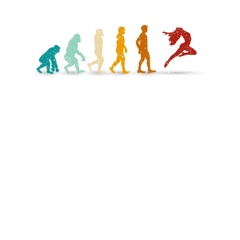 Tanzen Retro Tanzen Evolution des Menschen Tänzer