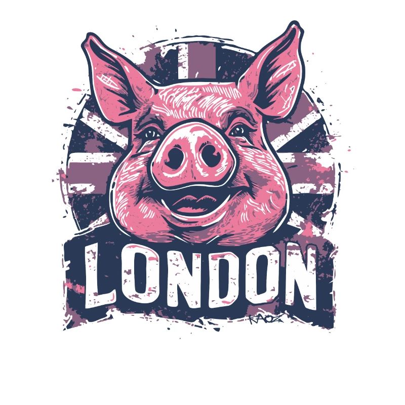 British Flag London Pig