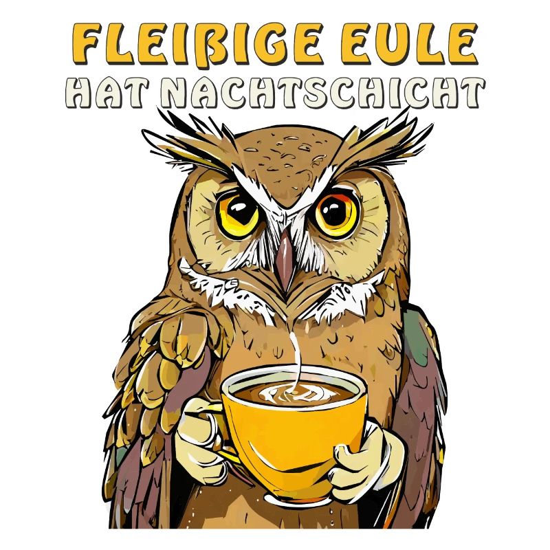 FLEISSIGE EULE HAT NACHTSCHICHT