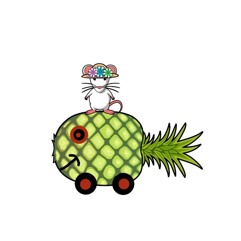 Ananas Auto Maus Wohnwagen Ratte