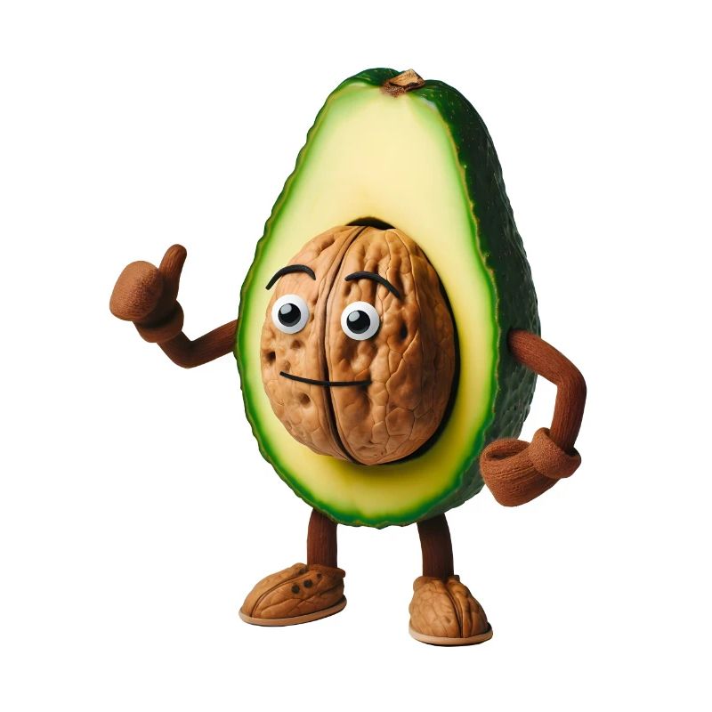 Niedliche Avocado mit Walnusskern!
