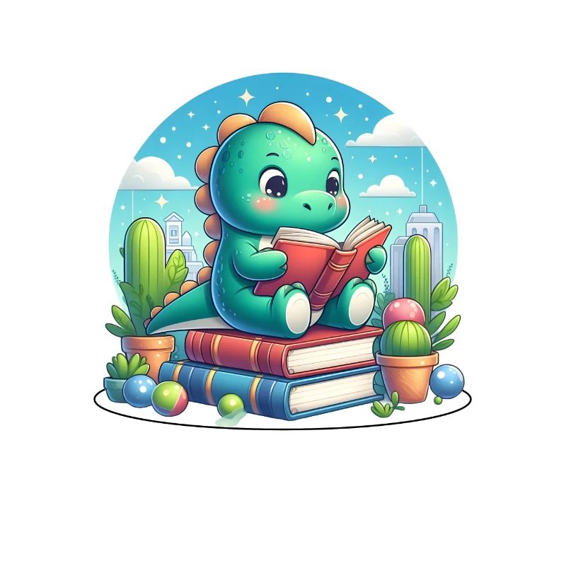 Lesender Dinosaurier