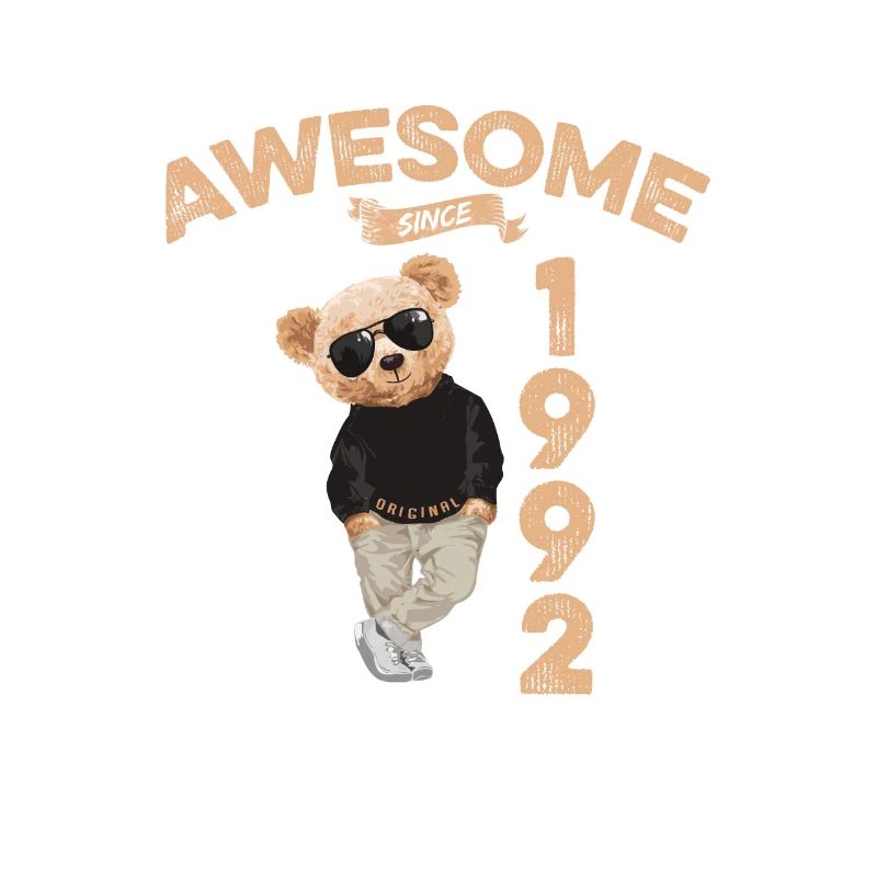 1992 Geburtstag Cool Teddy Bär Awesome since